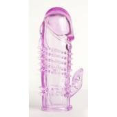 Фиолетовая насадка с коготком и шипами - 13 см. - Toyfa Basic - в Дзержинске купить с доставкой