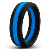 Черно-синее эрекционное кольцо Silicone Go Pro Cock Ring - Blush Novelties - в Дзержинске купить с доставкой