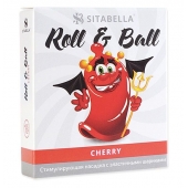 Стимулирующий презерватив-насадка Roll   Ball Cherry - Sitabella - купить с доставкой в Дзержинске