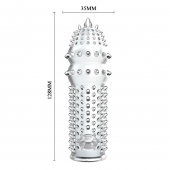 Закрытая прозрачная насадка Crystal sleeve - 14,2 см. - Erowoman-Eroman - в Дзержинске купить с доставкой