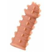 Телесная реалистичная насадка KOKOS Extreme Sleeve 04 с дополнительной стимуляцией - 12,7 см. - KOKOS - в Дзержинске купить с доставкой