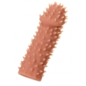 Телесная реалистичная насадка KOKOS Extreme Sleeve 07 с дополнительной стимуляцией - 12,7 см. - KOKOS - в Дзержинске купить с доставкой