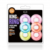 Набор из 6 эрекционных колец King of the Ring - Blush Novelties - в Дзержинске купить с доставкой