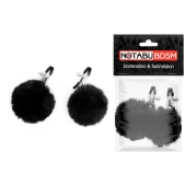 Зажимы для сосков с черным пушком - Notabu - купить с доставкой в Дзержинске