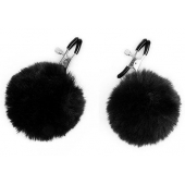 Зажимы для сосков с черным пушком - Notabu - купить с доставкой в Дзержинске