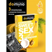 Презервативы для орального секса DOMINO Sweet Sex с ароматом тропических фруктов - 3 шт. - Domino - купить с доставкой в Дзержинске