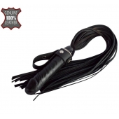 Черная плеть  Ковбой  с ручкой-фаллосом - 55 см. - Sitabella - купить с доставкой в Дзержинске