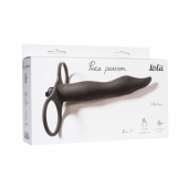 Черная вибронасадка для двойного проникновения Flirtini - 15,9 см. - Lola Games - купить с доставкой в Дзержинске