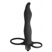 Черная вибронасадка для двойного проникновения Flirtini - 15,9 см. - Lola Games - купить с доставкой в Дзержинске