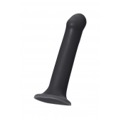 Черный фаллос на присоске Silicone Bendable Dildo L - 19 см. - Strap-on-me - купить с доставкой в Дзержинске