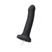 Черный фаллос с имитацией эякуляции Silicon Cum Dildo L - 19,6 см. - Strap-on-me - купить с доставкой в Дзержинске