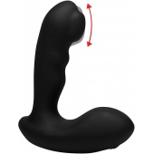 Черный стимулятор простаты Alpha-Pro 7X P-Milker Silicone Prostate Stimulator with Milking Bead - XR Brands - в Дзержинске купить с доставкой