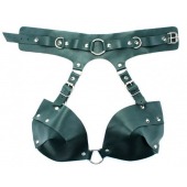 Изумрудная сбруя из ошейника с лифом Ladys Arsenal - БДСМ Арсенал - купить с доставкой в Дзержинске