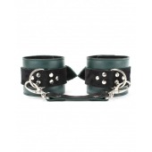 Изумрудные наручники Ladys Arsenal на карабинах - БДСМ Арсенал - купить с доставкой в Дзержинске