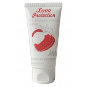 Лубрикант на водной основе с ароматом малины Love Protection Strawberry - 50 мл. - Lola Games - купить с доставкой в Дзержинске