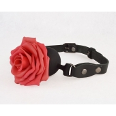 Черный кляп-шар с розой - Sitabella - купить с доставкой в Дзержинске