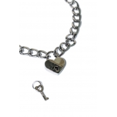 Серебристый ошейник Embrace с ключиком - Lola Games - купить с доставкой в Дзержинске