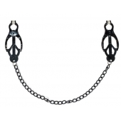 Зажимы на соски Darkside с цепочкой - Lola Games - купить с доставкой в Дзержинске