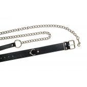 Черный ошейник с поводком Wild - Lola Games - купить с доставкой в Дзержинске