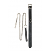 Черный ошейник с поводком Wild - Lola Games - купить с доставкой в Дзержинске