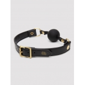 Черный кляп-шар Bound to You Faux Leather Ball Gag - Fifty Shades of Grey - купить с доставкой в Дзержинске