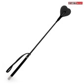 Черный стек с наконечником-сердечком - 54 см. - Notabu - купить с доставкой в Дзержинске