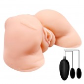 Телесная вибровагина Julie с 2 рабочими отверстиями - Baile - в Дзержинске купить с доставкой