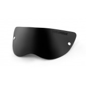 Черная плотная кожаная маска на глаза - БДСМ Арсенал - купить с доставкой в Дзержинске