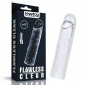 Прозрачная насадка-удлинитель Flawless Clear Penis Sleeve Add 1 - 15,5 см. - Lovetoy - в Дзержинске купить с доставкой