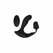 Черный вибромассажер простаты с эрекционным кольцом Strapped   Tapped - Zero Tolerance - в Дзержинске купить с доставкой