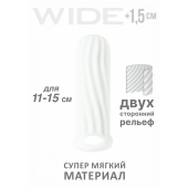 Белый фаллоудлинитель Homme Wide - 13 см. - Lola Games - в Дзержинске купить с доставкой