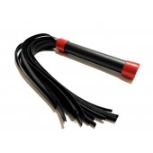 Черно-красная плеть из эко-кожи - 42 см. - БДСМ Арсенал - купить с доставкой в Дзержинске