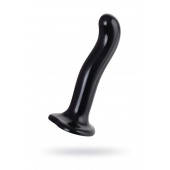 Черный стимулятор для пар P G-Spot Dildo Size M - 18 см. - Strap-on-me - в Дзержинске купить с доставкой