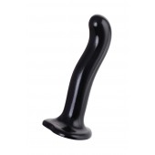 Черный стимулятор для пар P G-Spot Dildo Size M - 18 см. - Strap-on-me - в Дзержинске купить с доставкой