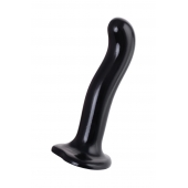 Черный стимулятор для пар P G-Spot Dildo Size L - 19 см. - Strap-on-me - в Дзержинске купить с доставкой