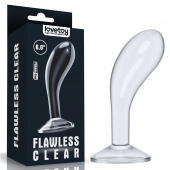 Прозрачный стимулятор простаты Flawless Clear Prostate Plug - 15 см. - Lovetoy - в Дзержинске купить с доставкой