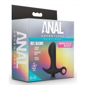 Черный анальный вибратор Silicone Vibrating Prostate Massager 01 - 10,8 см. - Blush Novelties - в Дзержинске купить с доставкой