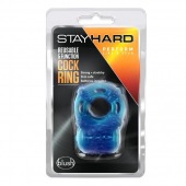 Голубое эрекционное виброкольцо Reusable 5 Function Cock Ring - Blush Novelties - в Дзержинске купить с доставкой