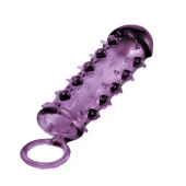 Закрытая фиолетовая насадка с пупырышками SAMURAI PENIS SLEEVE PURPLE - 14,5 см. - NMC - в Дзержинске купить с доставкой