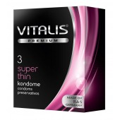 Ультратонкие презервативы VITALIS PREMIUM super thin - 3 шт. - Vitalis - купить с доставкой в Дзержинске