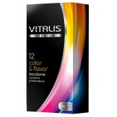 Цветные ароматизированные презервативы VITALIS PREMIUM color   flavor - 12 шт. - Vitalis - купить с доставкой в Дзержинске