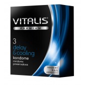 Презервативы VITALIS PREMIUM delay   cooling с охлаждающим эффектом - 3 шт. - Vitalis - купить с доставкой в Дзержинске
