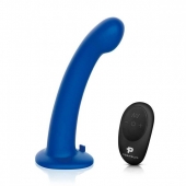 Синяя насадка Remote Control P-Spot G-Spot с черными трусиками - 20 см. - Pegasus - купить с доставкой в Дзержинске