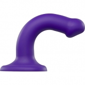 Фиолетовый фаллоимитатор-насадка Strap-On-Me Dildo Dual Density size S - 17 см. - Strap-on-me - купить с доставкой в Дзержинске