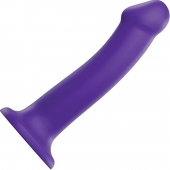 Фиолетовый фаллоимитатор-насадка Strap-On-Me Dildo Dual Density size L - 19 см. - Strap-on-me - купить с доставкой в Дзержинске