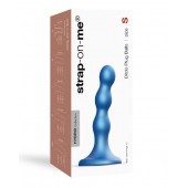 Голубая насадка Strap-On-Me Dildo Plug Balls size S - Strap-on-me - купить с доставкой в Дзержинске