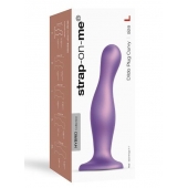 Фиолетовая насадка Strap-On-Me Dildo Plug Curvy size L - Strap-on-me - купить с доставкой в Дзержинске