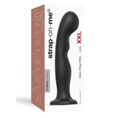 Черная насадка Strap-On-Me Dildo Plug P G size XXL - Strap-on-me - купить с доставкой в Дзержинске