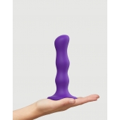Фиолетовая насадка Strap-On-Me Dildo Geisha Balls size M - Strap-on-me - купить с доставкой в Дзержинске