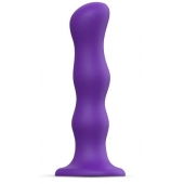 Фиолетовая насадка Strap-On-Me Dildo Geisha Balls size M - Strap-on-me - купить с доставкой в Дзержинске